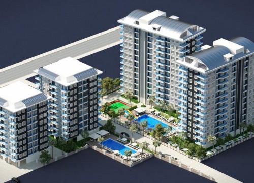 Квартиры в новом элитном комплексе в 200 метрах от моря в районе Махмутлар