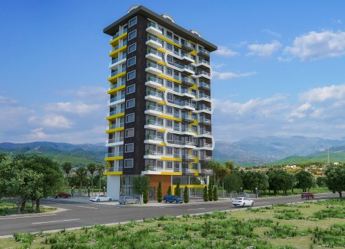 Квартирa 2+1 в красивом новом комплексе с инфраструктурой в 120 метрах от моря в районе Махмутлар