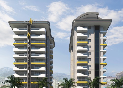 Квартиры в новым комплексе с полной инфраструктурой в 120 метрах от моря в районе Махмутларе