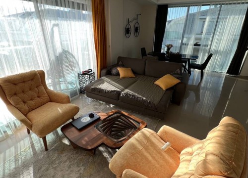 Трехкомнатная квартира с видом на море в комплексе с хорошей инфраструктурой в районе Каргыджак