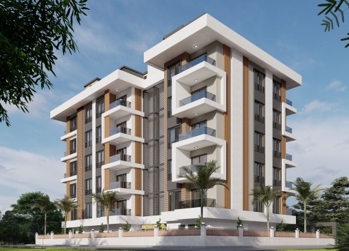 Новая квартира 1+1 в современном комплексе в 350 метрах от моря в районе Махмутлар