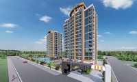 Жилой комплекс с большими квартирами и хорошей инфраструктурой в Мерсине